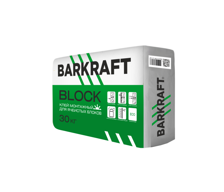 BARKRAFT Клей BLOCK для ячеистых блоков , 30кг/48шт