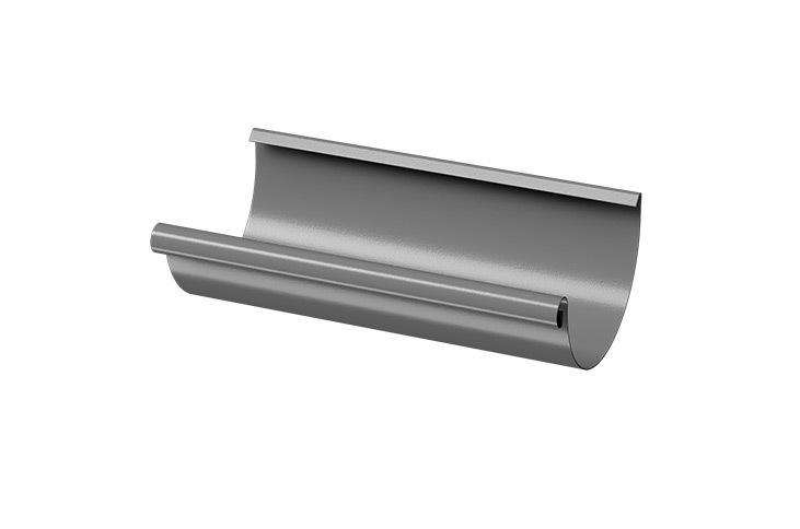 Желоб водосточный МЕТАЛЛ ПРОФИЛЬ GS lite D125х3000, Ral 7024, графит