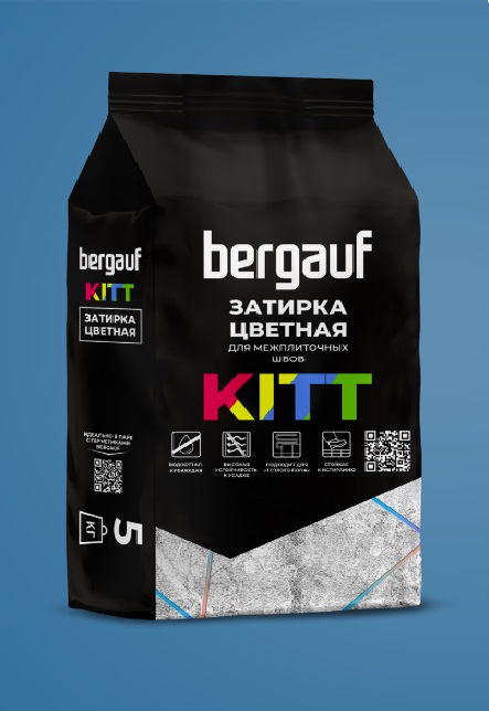 Затирка Bergauf Kitt, белая, 2кг