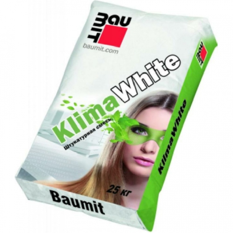Baumit Высокопаропроницаемая штукатурная смесь KlimaWhite 25кг/42 под