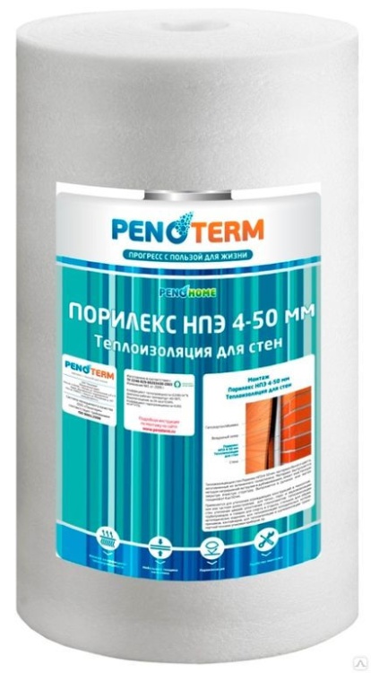 Вспененный полиэтилен Порилекс НПЭ Л 2м х 1м х 40мм