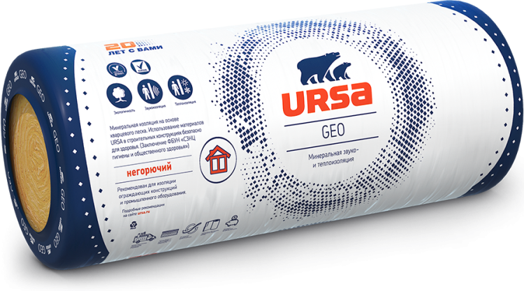 Утеплитель Ursa GEO 37 RN М-15 12000х1220х80 
